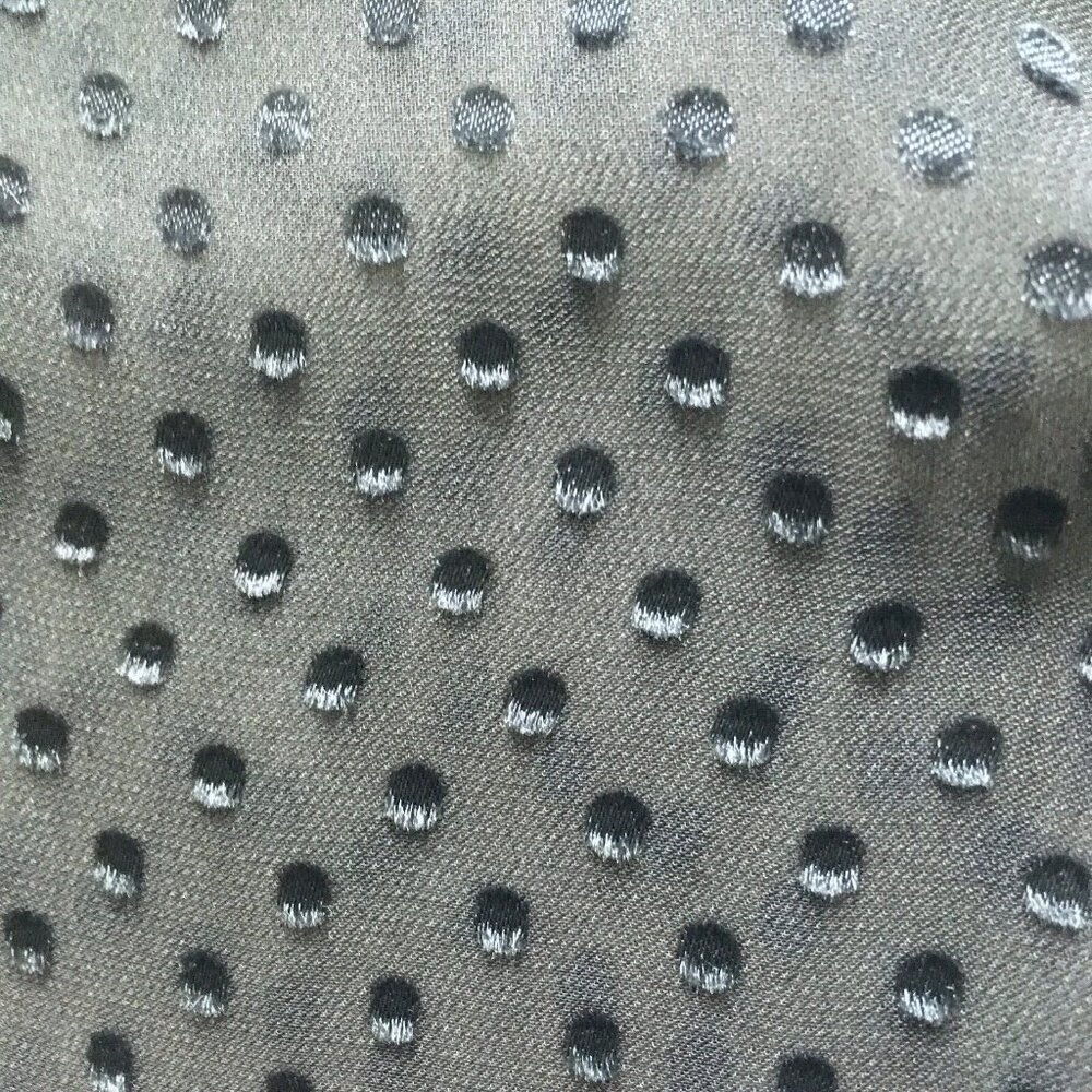 LILITH FRANCE SHEER "GUI" TOP GREY TEXTURED POLKA DOT - Picture 3 of 8